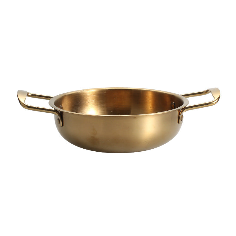 Elevate Your Cooking with the Stainless Steel Thickened Griddle Double Ear Golden Ramen